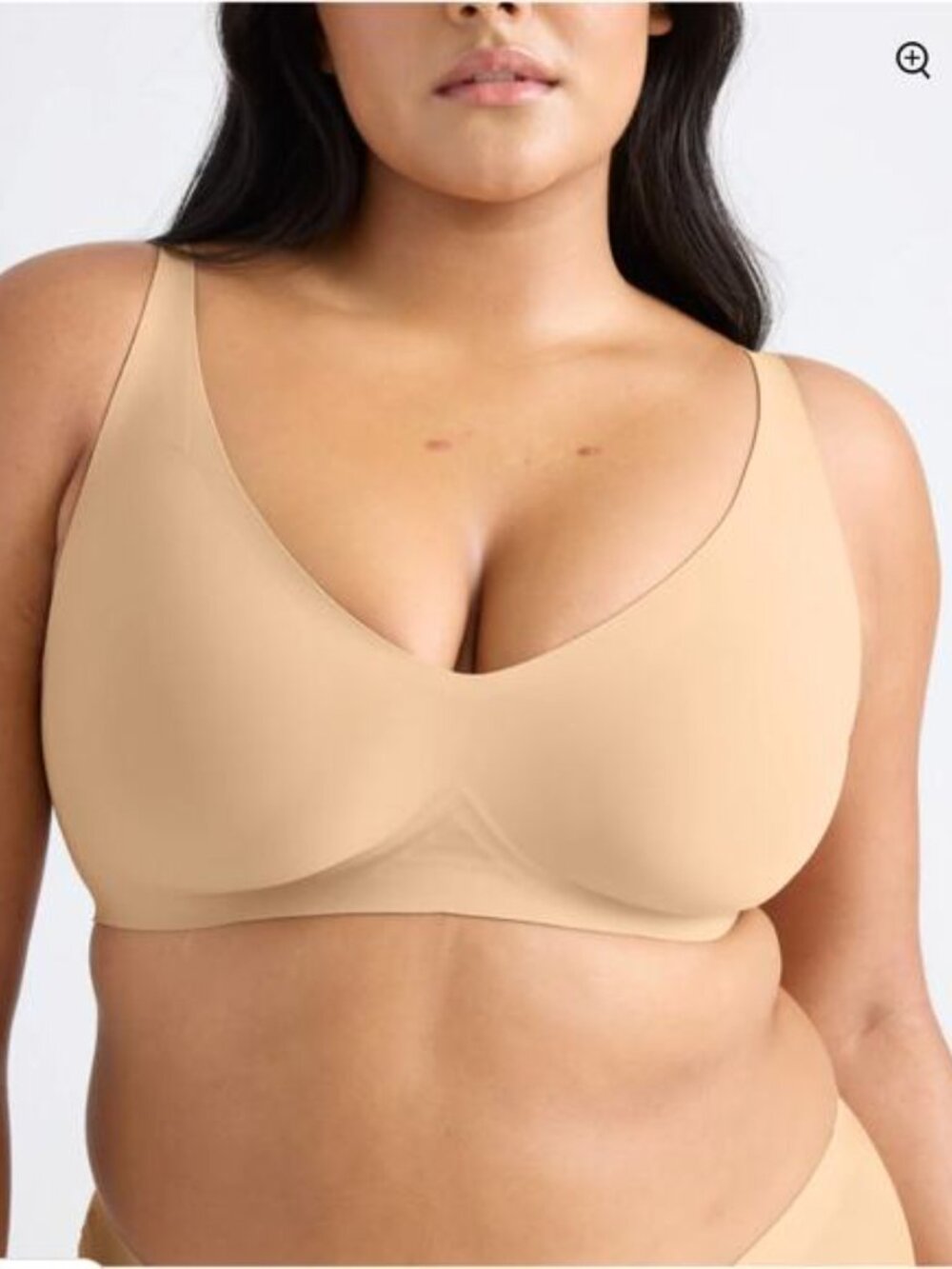 Knix | NEW Revolution V-Neck Warm Sand Nude Wireless Seamless Bra 36A 36B 36C